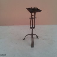 Свещник от ковано желязо, снимка 2 - Настолни лампи - 10930474