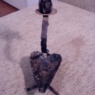 Свещник от ковано желязо, снимка 2 - Антикварни и старинни предмети - 17479225