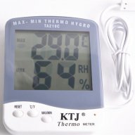 Електронен дигитален термометър за вътрешна и външна температура със сонда за инкубатор и влагомер, снимка 2 - Други стоки за дома - 13066530