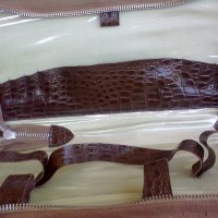 Дамска чанта крокодилска кожа, снимка 8 - Чанти - 23224072