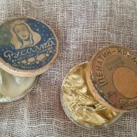 Два стари крема в метални кутийки., снимка 3 - Антикварни и старинни предмети - 24881367