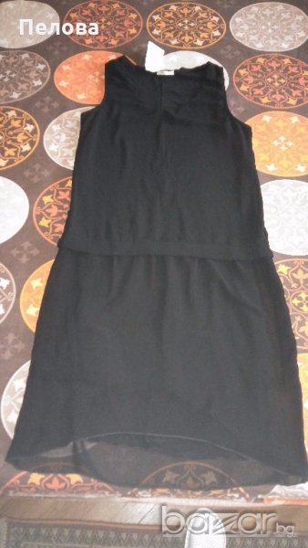 черна копринена туника/рокля, снимка 1