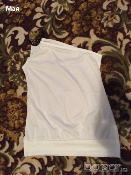 Дамски потник с едно рамо. Бял. Размер S, M, снимка 1