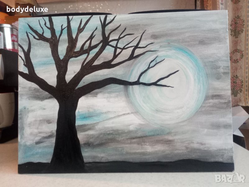 зимно утро картина, снимка 1