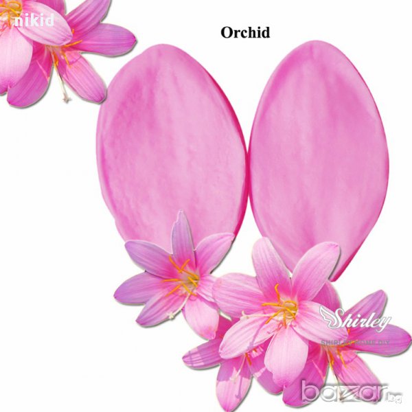  Орхидея лист издължен силиконов молд вейнър вайнър 2 части украса декор фондан шоколад торта др., снимка 1