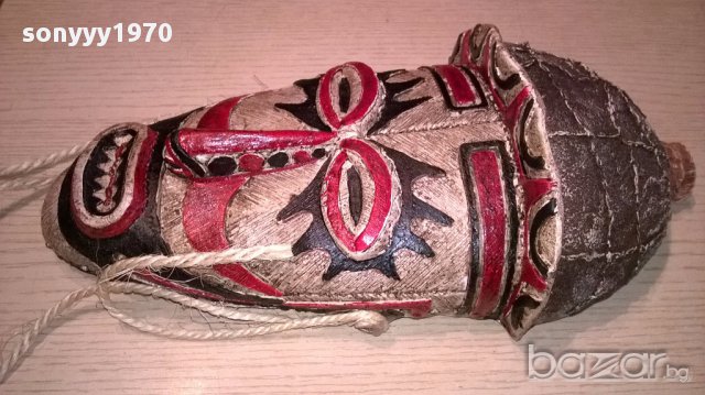 Красива африканска маска-33/16/9см-внос швеицария, снимка 5 - Антикварни и старинни предмети - 16093771