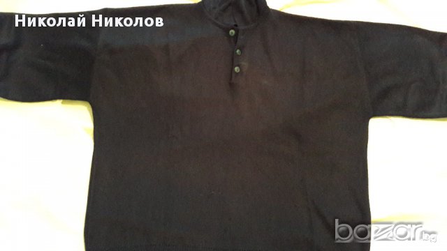 Мъжки пуловер тъмносин с 3 копчета размер XXL-XXXL, снимка 1 - Блузи - 15980413