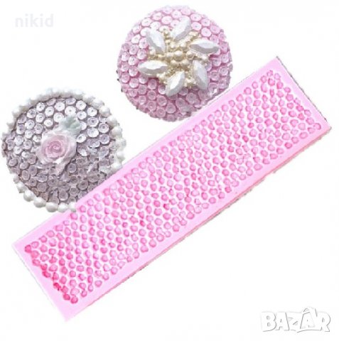 Широк отпечатък ситни пайети борд кант силиконов молд форма декорация торта фондан