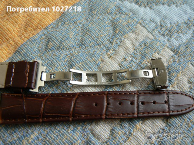  Кожена кафява каишка 20мм, снимка 3 - Каишки за часовници - 10859570