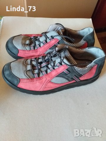 Дам.обувки/маратонки-/ест.кожа/-"JANINA"-№39-цвят-черно+червено. Закупени от Германия., снимка 3 - Дамски ежедневни обувки - 24927287