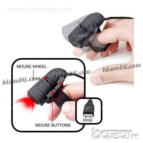 USB Оптична мишка само за един пръст, снимка 3 - Клавиатури и мишки - 13476603
