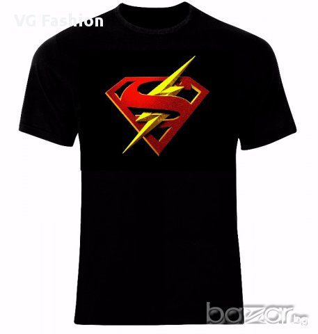 Светкавицата vs Супермен The Flash vs Superman Logo Тениска Мъжка/Дамска S до 2XL, снимка 1 - Тениски - 14099995