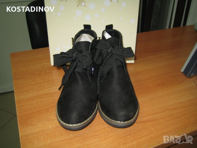 Дамски обувки кларк- 66 черен велур-намаление, снимка 2 - Дамски боти - 22755988
