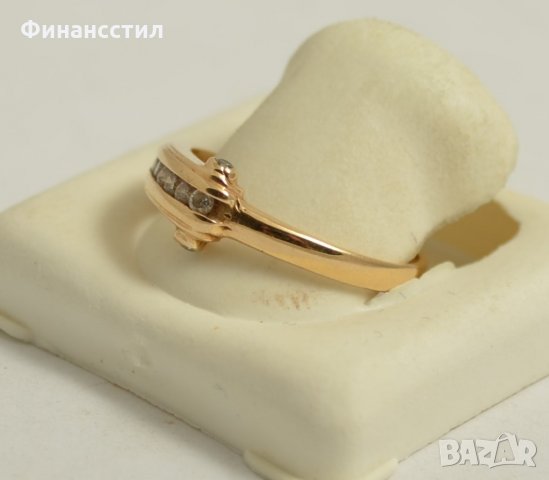 златен пръстен 43562-3, снимка 3 - Пръстени - 23696179