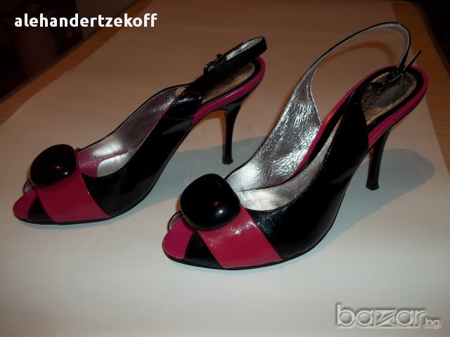 Елегантни италиански дамски обувки с понпон ,от естествена кожа /лачени/, снимка 5 - Дамски ежедневни обувки - 11828864