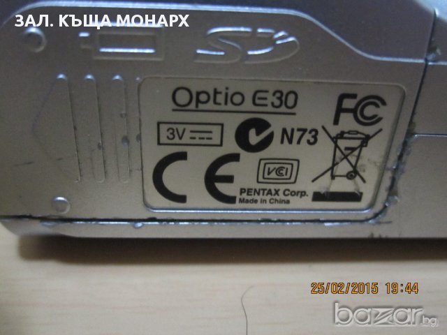 фотоапаратPentax Optio E30 Digital Camera, снимка 2 - Фотоапарати - 9883300