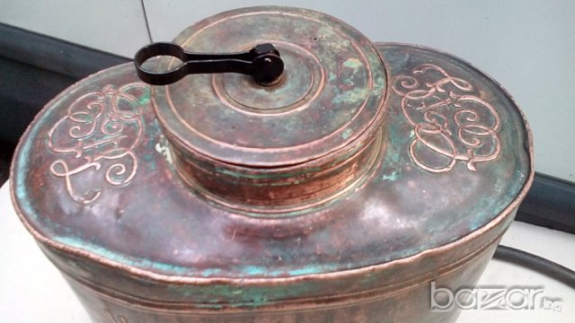   Много стара  медна или месингова лозарска пръскачка , снимка 5 - Антикварни и старинни предмети - 18823803