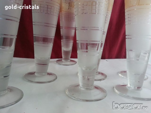 Ретро стъклени чаши вази , снимка 11 - Антикварни и старинни предмети - 20535443