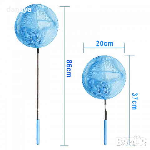 964 Голямо кепче с телескопична дръжка за ловене на пеперуди или риболов, снимка 8 - Други спортове - 25592467