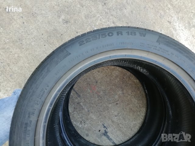  2 БРОЯ ГУМИ-Continental-225-50-18 / 5.5мм-ГРАИФЕР-ПЕРФЕКТНИ БЕЗ КРИВИНИ  БАЛОНИ И ЛЕПЕНКИ, снимка 4 - Гуми и джанти - 25293720