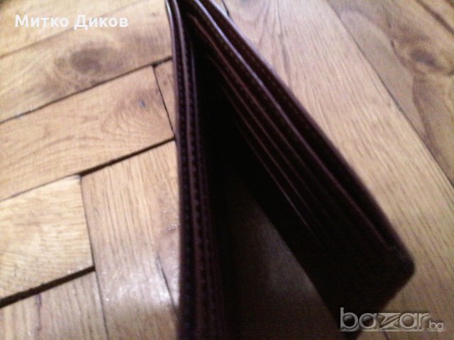 Портфейл квадрат с уста -естествена кожа, снимка 5 - Портфейли, портмонета - 20845225