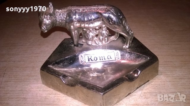 roma-ретро колекция-метален пепелник-внос швеицария, снимка 3 - Колекции - 22010948