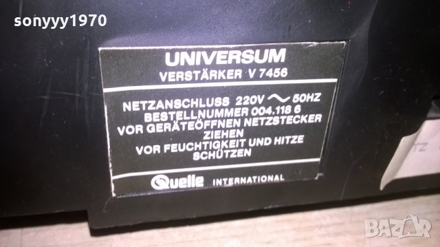 &universum v 7456-stereo amplifier-внос швеция, снимка 14 - Ресийвъри, усилватели, смесителни пултове - 25740732