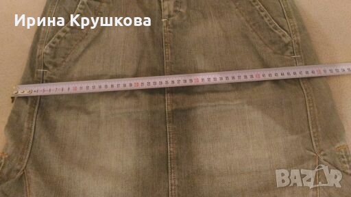 Дънкова пола интересен модел, снимка 8 - Поли - 24196963