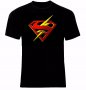 Светкавицата vs Супермен The Flash vs Superman Logo Тениска Мъжка/Дамска S до 2XL, снимка 1
