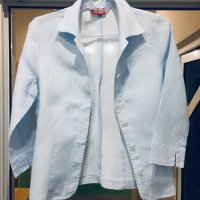 Небесно-синя риза TAIFUN COLLECTION ,лен 100%, снимка 2 - Ризи - 24173930