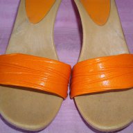 Оранжеви гръцки чехли за плаж, снимка 2 - Чехли - 14926561