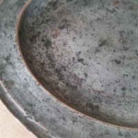 Автентична 1867 Възрожденска медна чиния сахан паница бакър, снимка 8 - Антикварни и старинни предмети - 21381340