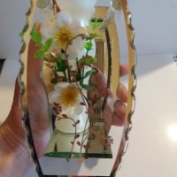 Ваза за цветя-в стъклена,огледална рамка-2., снимка 3 - Вази - 21523854