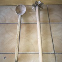 Автентичен комплект , дървена лъжица и джуруляк, снимка 2 - Антикварни и старинни предмети - 24253711