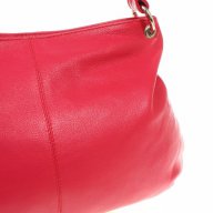 Червена дамска чанта, естествена кожа + портфейл подарък, снимка 5 - Чанти - 10353125