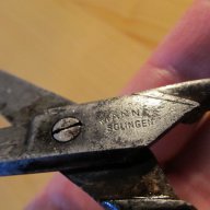 стара немска ножица MANNOS SOLINGEN произв. преди 80г.   - за ценители в много добро състояние за г, снимка 6 - Други инструменти - 14384316