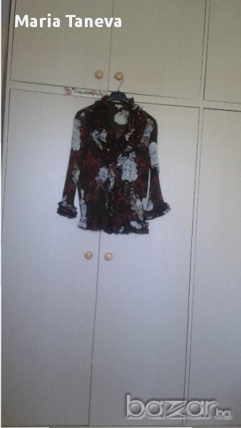 Дамска блуза /ТУНИКА/ с дълъг ръкав, коприна, снимка 1