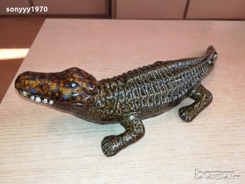 крокодил-керамика-порцелан-36х12х9см, снимка 1