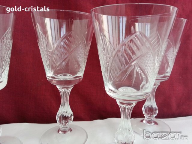 кристални чаши за вино ракия уиски коняк , снимка 6 - Чаши - 20115055