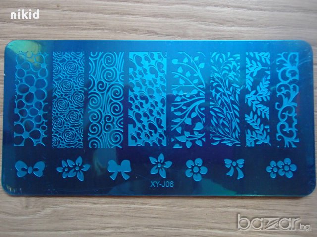 цветче и листа плочка / щампа шаблон за печат на нокти - Нова XY-J06  и  XY-J03, снимка 3 - Продукти за маникюр - 14472009