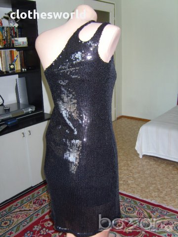Искряща черна рокля Next, снимка 6 - Рокли - 11689952