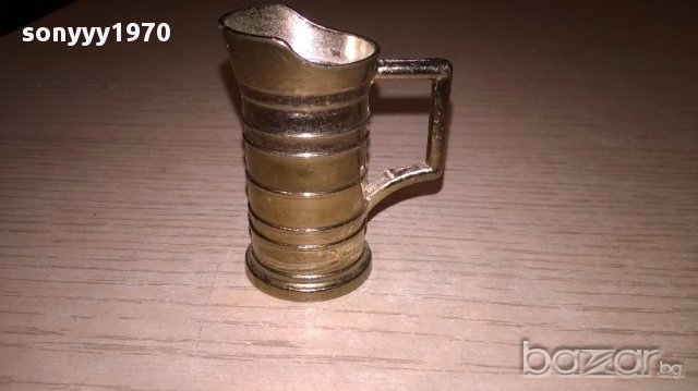 миниатюра ретро колекция-халба -мед/месинг-5х4х2.5см-внос швеицария, снимка 5 - Антикварни и старинни предмети - 17329788