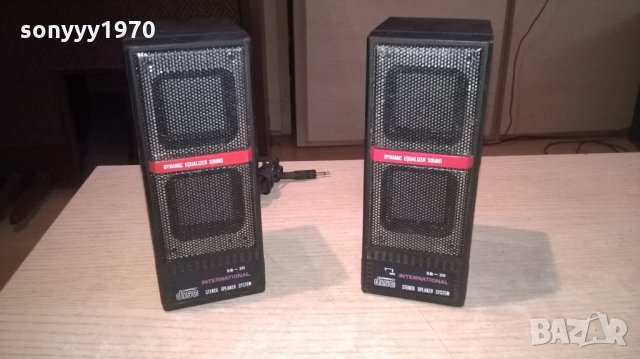 international 2бр активни тонколони-17х8х7см-внос швеицария, снимка 2 - Тонколони - 23626083