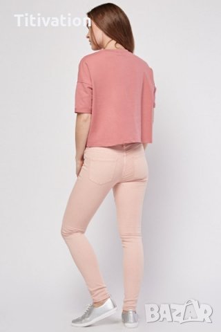 Розови дънки, снимка 2 - Дънки - 25457266