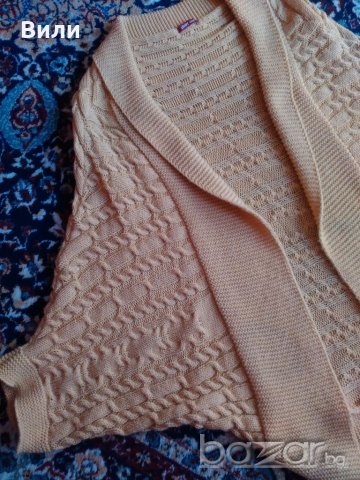 Дълга жилетка в цвят горчица, снимка 6 - Жилетки - 19551864