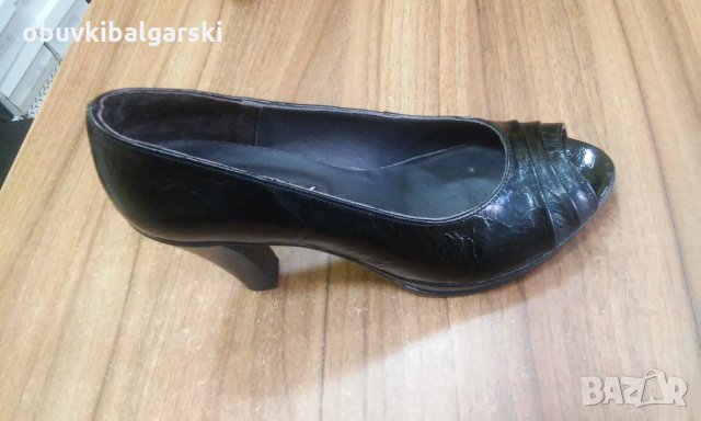 №40 Ест. Лак Висок Ток и Отв Пръсти Български , снимка 5 - Дамски обувки на ток - 12079678
