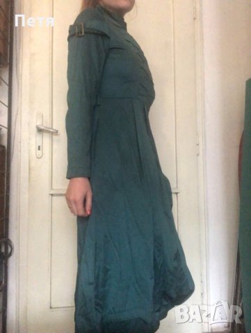 Дамски зелен тренчкот, снимка 3 - Палта, манта - 24807570