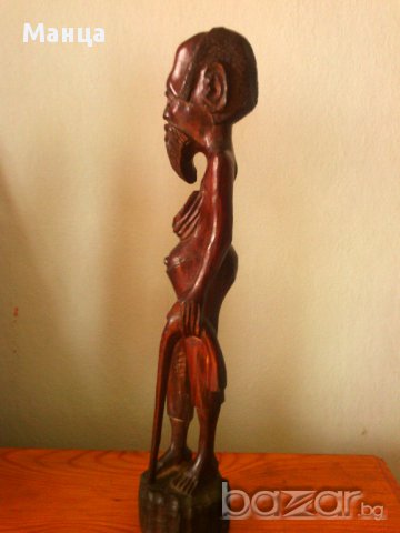 Африканска дървена  фигура  , снимка 4 - Статуетки - 17975098