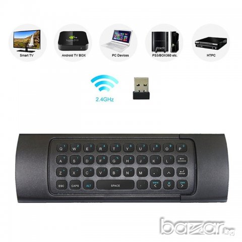Безжична клавиатура, въздушна мишка и дистанционно 3 в 1 за SMART телевизор или ANDROID TV BOX, снимка 4 - Дистанционни - 21151484