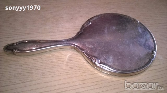 АНТИКА-Ретро огледало-метално-27х14см-внос швеицария, снимка 3 - Антикварни и старинни предмети - 18474771